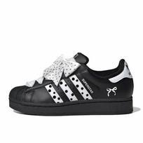 Adidas Originals SUPERSTAR Taškeliai Juodas Apvalkalas Atsparus Dilimui Žemi Kateboardo Batai Moteriški Juodi Balti EG4959(Team598-) 37⅓