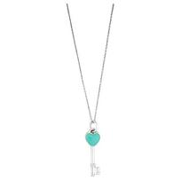 Tiffany & Co. Širdies formos raktelio pakabukas Sidabrinė megztinio grandinėlė 925 svarų sidabras Emailio karoliai Unisex karoliai T953841 Box