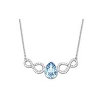 Swarovski Fashion Afire Kriaušės formos akvamarino kristalo universalus karoliai Moteriški karoliai 5038191 Blue,F