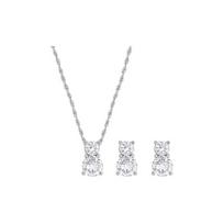 Swarovski Briliantų Rinkinys Karoliai Ir Auskarai Rinkinys Moteriški papuošalai Sidabrinis 1807339 Box (Random Color)