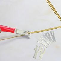 Grindų suvirinimo PVC įrankių rinkinys Patvarus grandiklis Grindų kilimo universalus apdailininkas Lengvai naudojamas Plastikinis vielos lyginimo skūtimo įrankis
