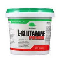 Aminorūgštis glutaminas „Baltų Galia L-Glutamine Premium“, 200 g.