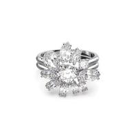 Swarovski Gema Personalized Ring Mixed Cut Flower Ring Women rings White 5644665 52