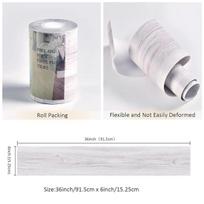 Peel And Stick Floor Tile 10 Pcs 15 Sq.Ft Self Adhesive Vinyl Flooring Planks Adhesive Water-Repellent Wood Grain Look Flooring Tiles 1PCS 35inx6in