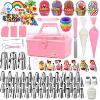 236-Piece Cake Decorating Kit with Piping Tips, Bags, Spatula, and Storage Box