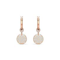Swarovski Mini auskarai su auskarų vėrimu Ginger Crystal Moteriški auskarai Balta Rožinio aukso 5567528 Box (Random Color)