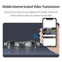 Smart WiFi Cycling Glasses with Camera, Head-mounted Sports Eyewear, 256g, Multifunctional for Photos juoda