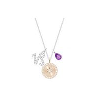 Swarovski Zodiako Ožiaragio Karoliai Violetinis Kristalas Moteriški karoliai 5349216 Box (Random Color)