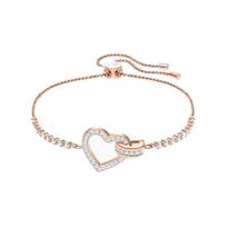 Swarovski Meilės Širdies Apyrankė Moteriška apyrankė Rožinio Aukso 5368541 Box (Random Color)