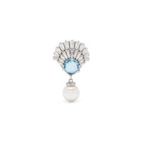 Swarovski Idyllia Kriaukės formos dirbtinio perlo Rodžiu dengti Kristaliniai Auskarai Moteriški Auskarai Sidabriniai 5680301 Box (Random Color)