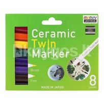 Markeriai keramikai ir porcelianui Marvy „Ceramic Twin Marker“, Primary, 8 vnt.