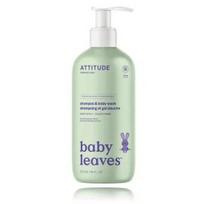 Attitude Baby Leaves 2in1 Shampoo And Wash Sweet Apple šampūnas ir kūno prausiklis kūdikiams - 473 ml.