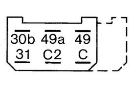 BOSCH Posūkio rodiklio pertraukiklis 0 335 215 154