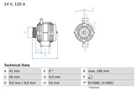 BOSCH Generatorius Power generator 0 986 083 250