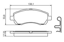 BOSCH Stabdžių kaladėlių komplektas Brake pad set 0 986 424 770