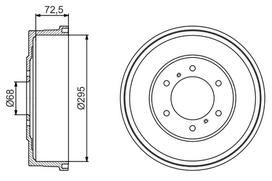 BOSCH Stabdžių būgnas 0 986 477 215