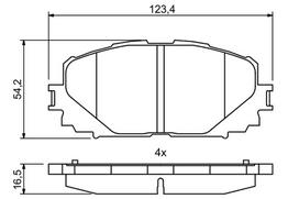 BOSCH Stabdžių kaladėlių komplektas Brake pad set 0 986 494 770