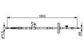 BOSCH Rankinio stabdžio trosas 1 987 482 508