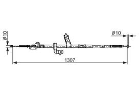 BOSCH Rankinio stabdžio trosas 1 987 482 902
