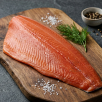 Premium Fjordų upėtakio filė su oda