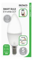 Išmanioji LED lempa DELTACO SMART HOME SH-LE14W, WiFi, valdoma su programėle, 5W (=40W), E14, 2700-6