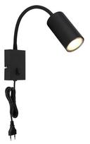 Kryptinis šviestuvas GLOBO Robby, GU10, 1 x 25W, 230V, su jungikliu, su 1,5 m ilgio laidu, metalinis