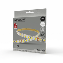 Šviesos diodų juosta EUROLIGHT Toronto, LED 5 m, 14 W / m, IP20, 4000K, 24V, 1120 lm / m, 8mm pločio