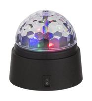 Stalinis nakties šviestuvas GLOBO Disco, LED, 6 x 0,06W, 3V, permatomas gaubtas, jungiklis, 3 x AA e