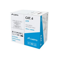 Tinklo kabelis Lanberg LCU6-15CC-0305-S Cat6 UTP 0.5m pilkas