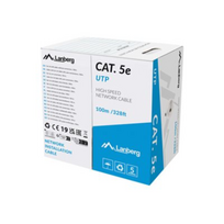 Tinklo kabelis Lanberg LCU5-12CU-0100-S Cat5e UTP 1m pilkas