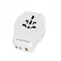 Maitinimo adapteris Gembird TPA-1A2C20-02-W USB įkrovimo adapteris