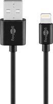 Goobay 72904 USB-A į Lightning laidas 0,5 m USB 2.0, juodas