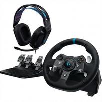 Logitech G920 Driving Force Žaidimų vairas ir pedalai + G335, for Xbox Series X|S/Xbox One/PC, Juoda