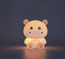 Itotal - Silicone Night Light - Hippo - 13.2 x 10 x 16 cm
