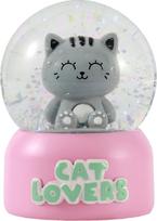 Itotal - Snow globe - Grey Cat