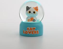 Itotal - Snow Globe - Orange Cat - Orange