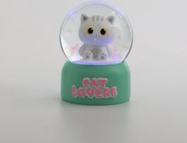 Itotal - Snow globe - WHITE CAT