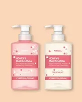 KUNDAL Honey & Macadamia Shampoo + Treatment Set Cherry Blossom - 500 ml, 500 ml