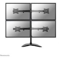Neomounts monitorius stalo laikiklis NM-D335D4BLACK, 10-27", 4 ekranai, 8 kg, VESA 75x75/100x100, reguliuojamas aukštis, juodas