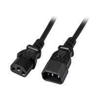 EFB-Elektronik Kaltgeräteverlängerung C14 180° - C13 180°, schwarz, 3.0 m, 3 x 1.00 mm² Hersteller: EFB Elektronik (EK503.3)