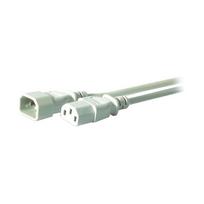 EFB-Elektronik Kaltgeräteverlängerung C14 180° - C13 180°, grau, 3.0 m, 3 x 1.00 mm² Hersteller: EFB Elektronik (EK507.3)