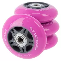 PU 72x24 82A PINK (4 pcs) + ABEC-7 (8 pcs) SET NILS EXTREME