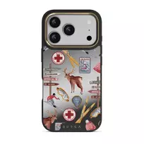 Les Alpes - iPhone 17 Pro Case, Elite Mirror Dark (MagSafe) / Gold
