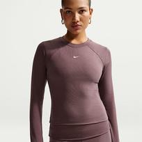 Nike Sportswear Chill Knit Women's Tight Long-Sleeve Ribbed Top Tattoo/ Sail - Dydis S (IF0236-502 Marškinėliai)