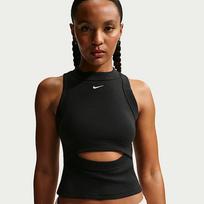 Nike Sportswear Chill Knit Women's Tight Ribbed Tank Top Black/ Sail - Dydis XL (IF0238-010 Marškinėliai)