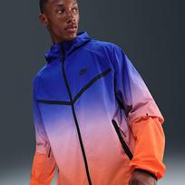 Nike Tech Men's Woven Full-Zip Jacket Game Royal/ Safety Orange - Dydis M (II4622-480 Striukės)