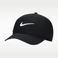 Nike Dri-FIT Club Structured Swoosh Cap Black/ White - Dydis M/L (FB5625-010 Kitos kepurės)