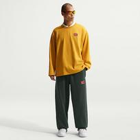 Nike Solo Swoosh Men's Fleece Open-Hem Pants Black Spruce/ White - Dydis L (IO0675-317 Kelnės)