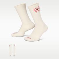 Nike Everyday Plus Cushioned Crew Socks 1-Pack Sail/ Team Crimson - Dydis XL (IH8626-133 Kojinės)