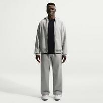 Nike Solo Swoosh Men's Fleece Open-Hem Pants Dk Grey Heather/ Lt Smoke Grey/ White - Dydis M (HV1090-063 Kelnės)